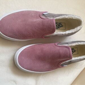 Vans Blush Suede Slip-On Sneakers